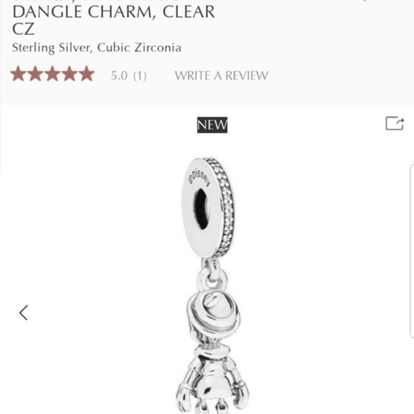 Pandora/Disney sliver Pinocchio dangle charm - Picture 3 of 6